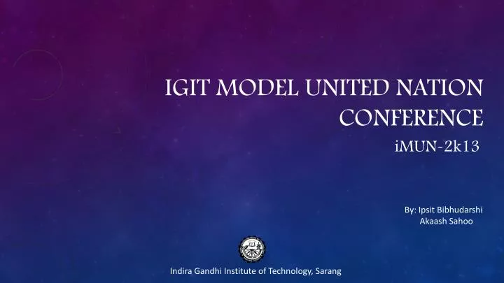 igit model united nation conference
