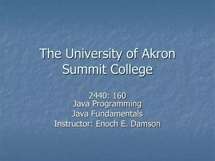 the university of akron summit college