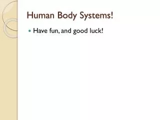 human body systems