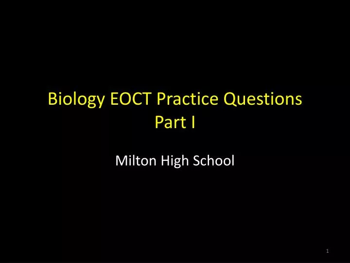 biology eoct practice questions part i