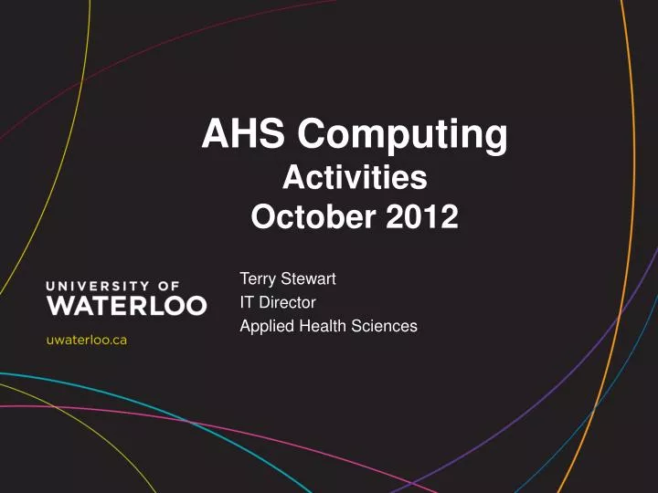 ahs computing activities october 2012