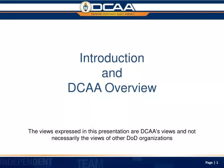 introduction and dcaa overview