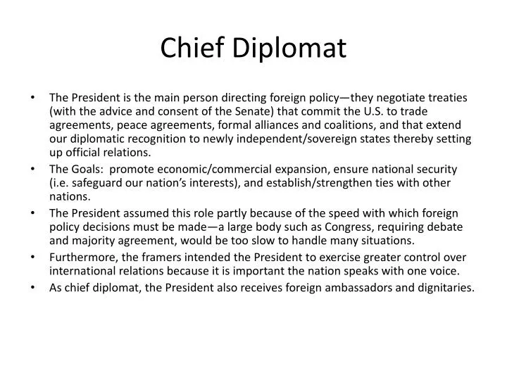chief diplomat