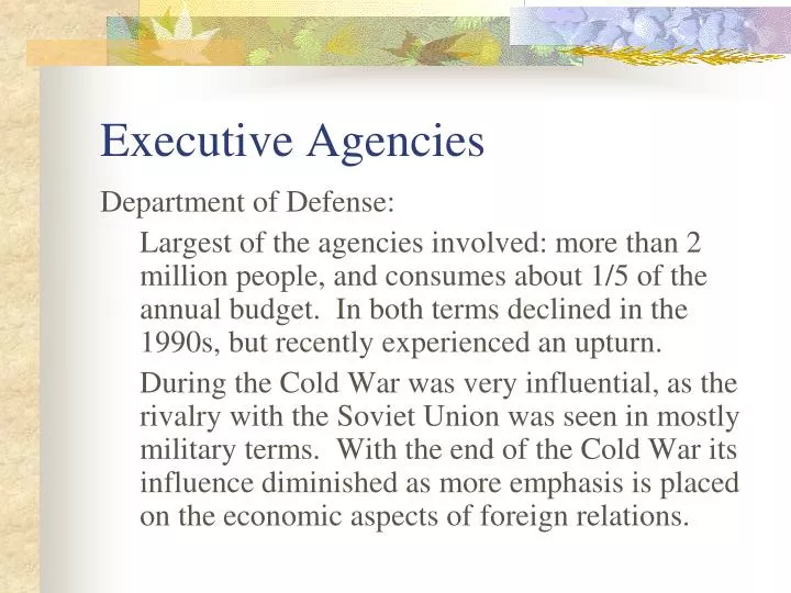 executive agencies