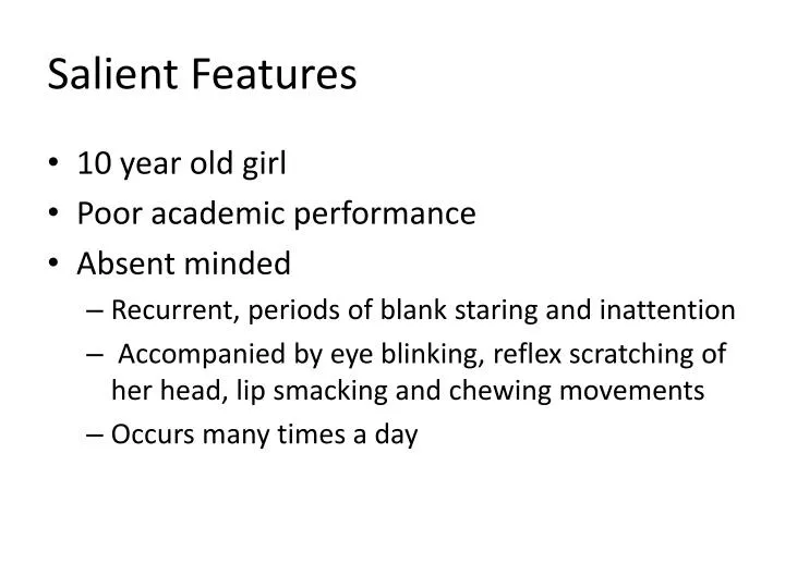 salient features