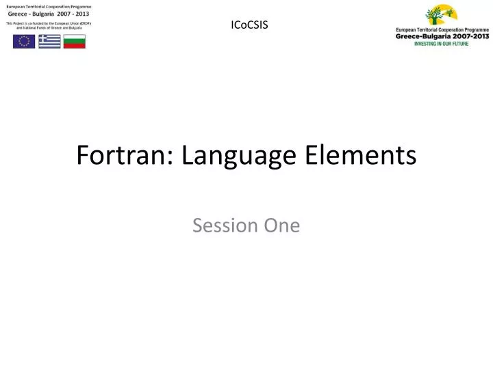 fortran language elements