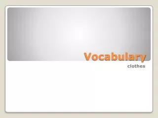 Vocabulary