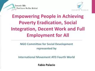 NGO Committee for Social Development represented by International Movement ATD Fourth World