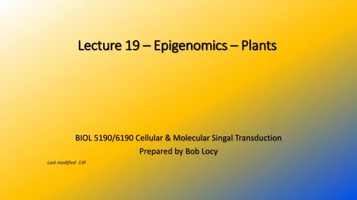 lecture 19 epigenomics plants