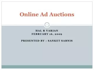 Online Ad Auctions