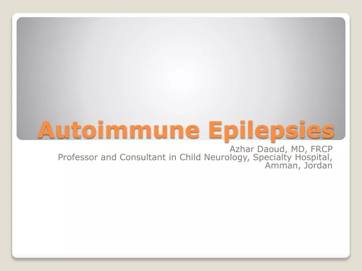 autoimmune epilepsies