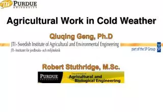 Agricultural Work in Cold Weather