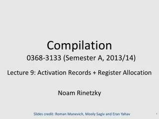 Compilation 0368-3133 (Semester A, 2013/14)