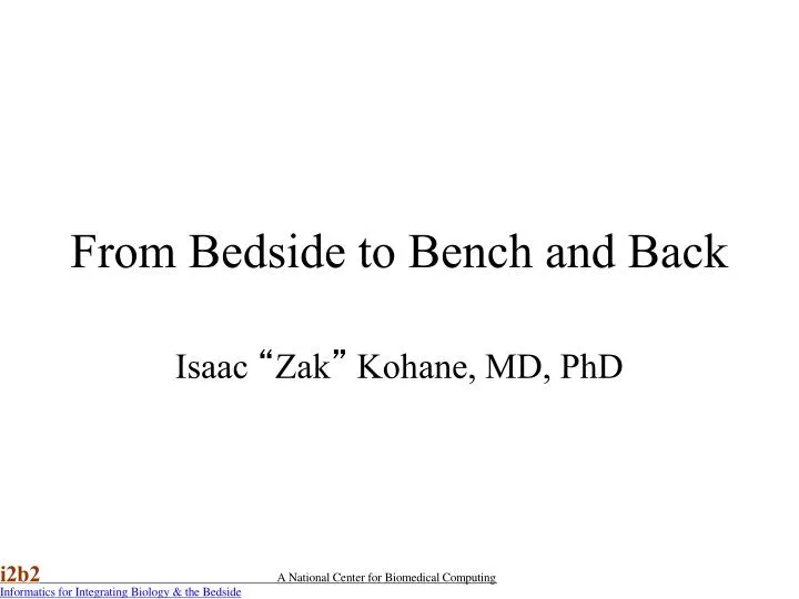 from bedside to bench and back