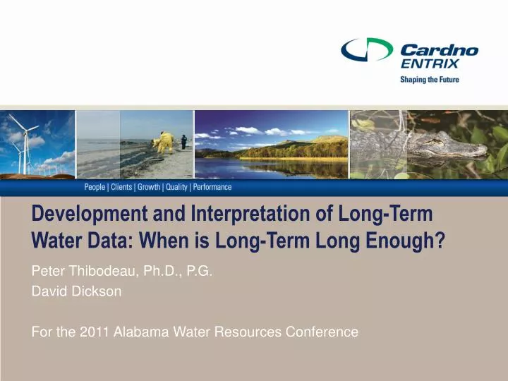 development and interpretation of long term water data when is long term long enough
