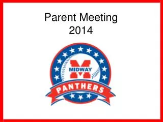 Parent Meeting 2014