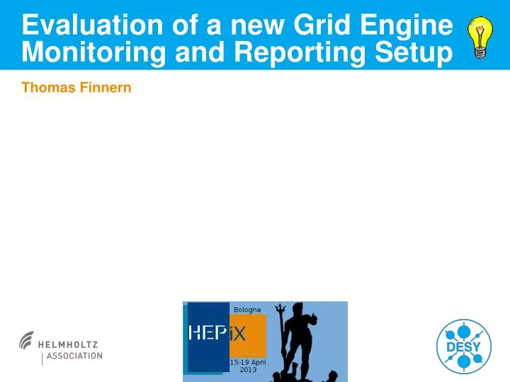 evaluation of a new grid engine monitoring and reporting setup