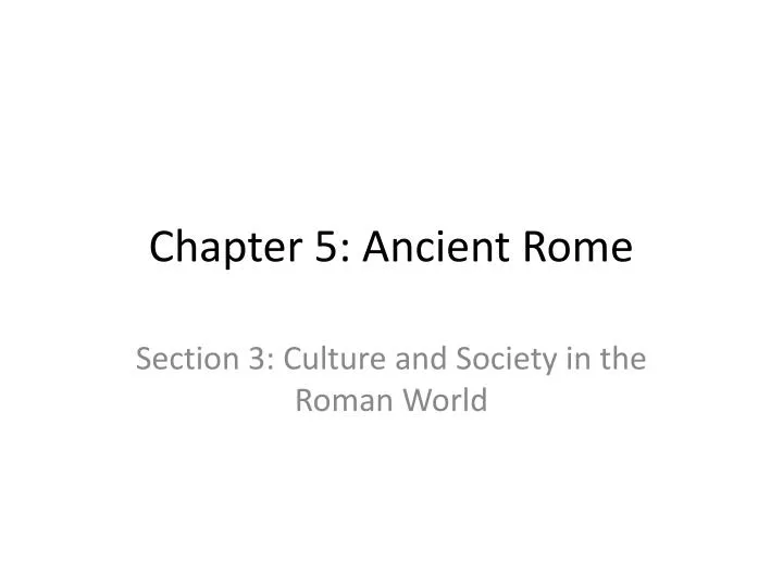 chapter 5 ancient rome