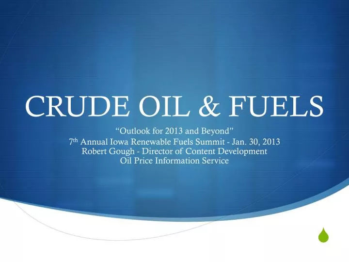 crude oil fuels