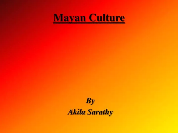 mayan culture