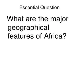 Essential Question