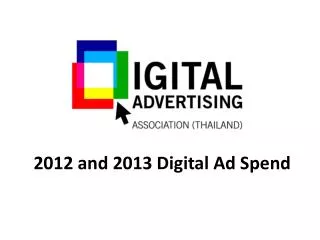 2012 and 2013 Digital Ad Spend