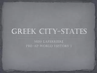 greek city states