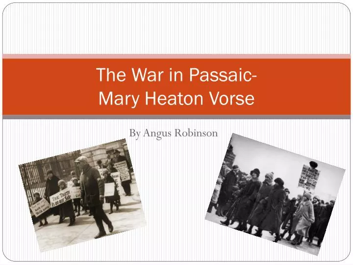 the war in passaic mary heaton vorse