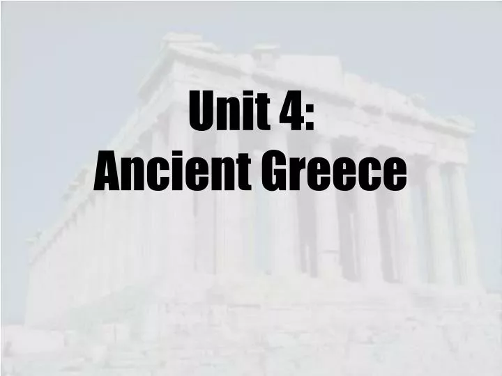 unit 4 ancient greece