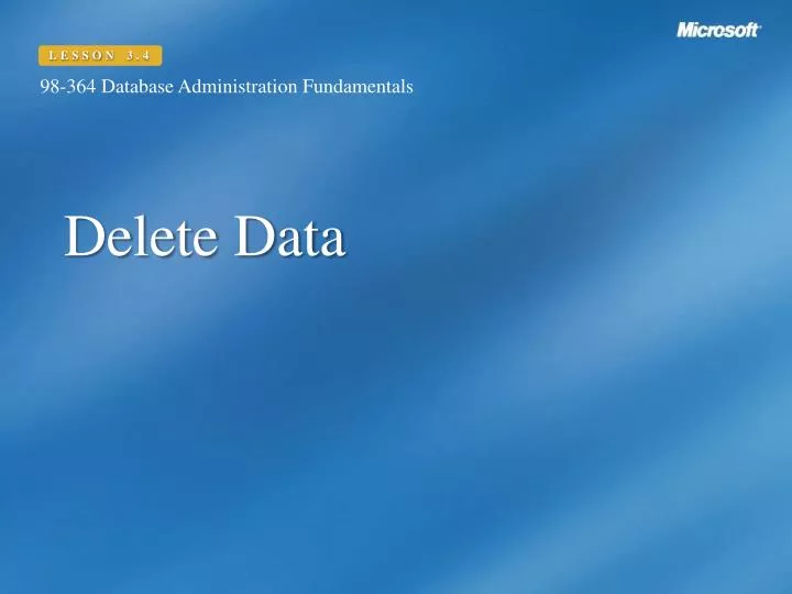 delete data