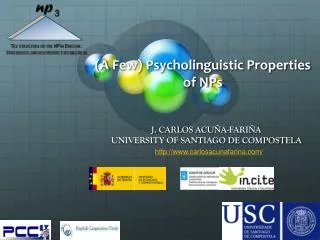 ( A Few) Psycholinguistic Properties of NPs