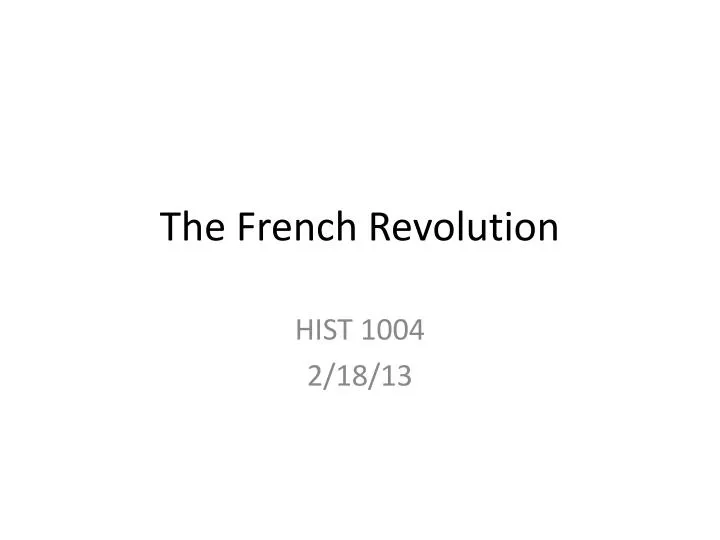 the french revolution