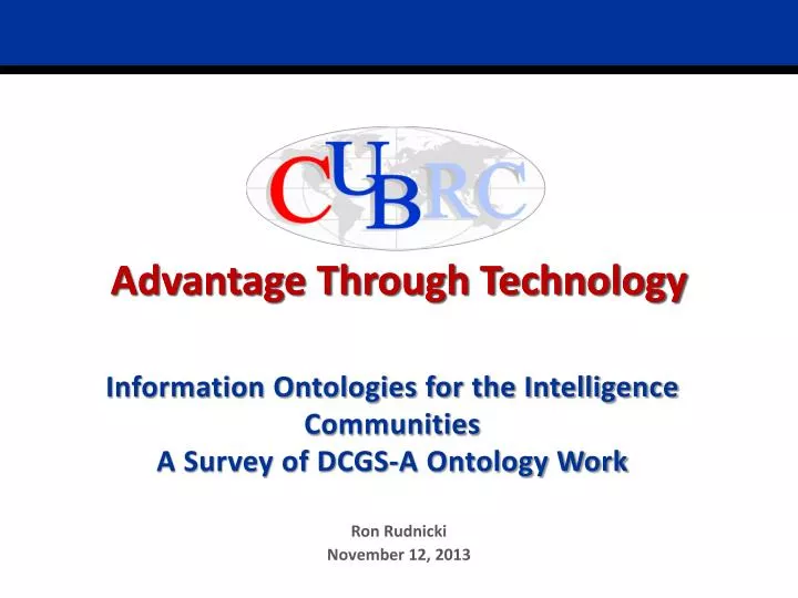 information ontologies for the intelligence communities a survey of dcgs a ontology work