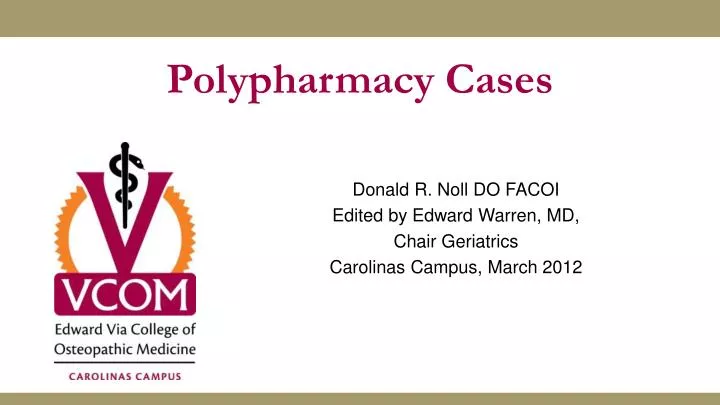 polypharmacy cases