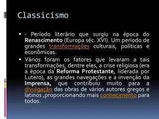 classicismo