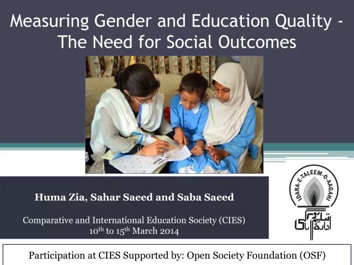 measuring gender and education quality the need for social outcomes