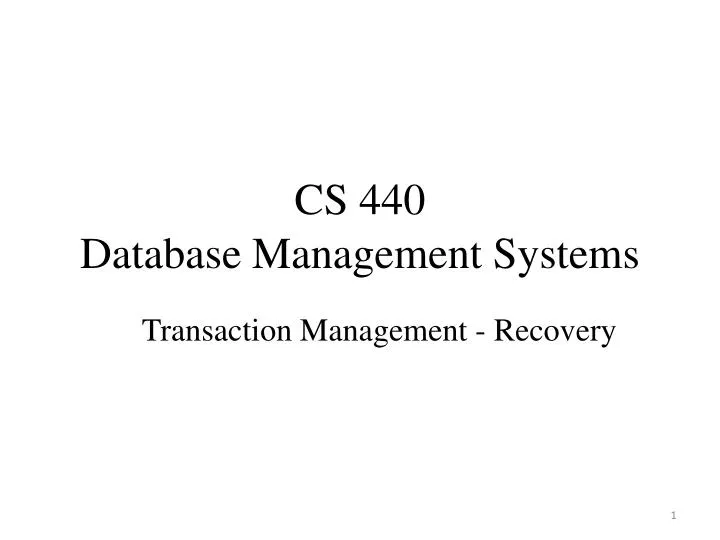 cs 440 database management systems