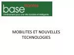 MOBILITES ET NOUVELLES TECHNOLOGIES - slide 1