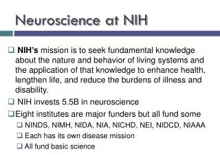 Neuroscience at NIH