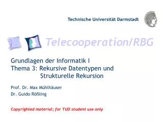 grundlagen der informatik i thema 3 rekursive datentypen und strukturelle rekursion