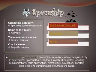 Competing Category: Spaceship global cooperation