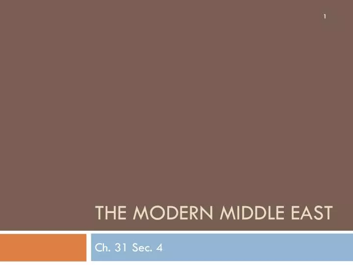 the modern middle east