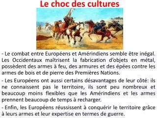 le choc des cultures
