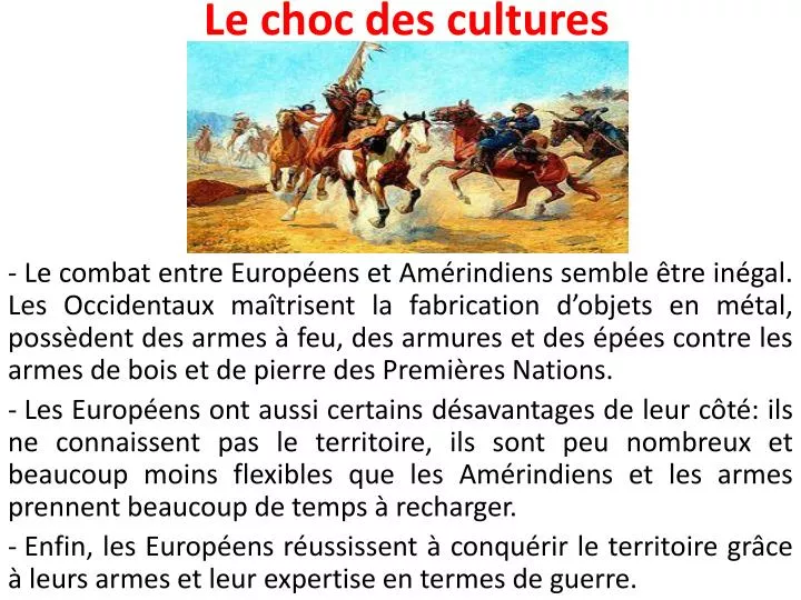 le choc des cultures