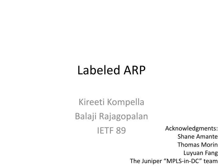 labeled arp