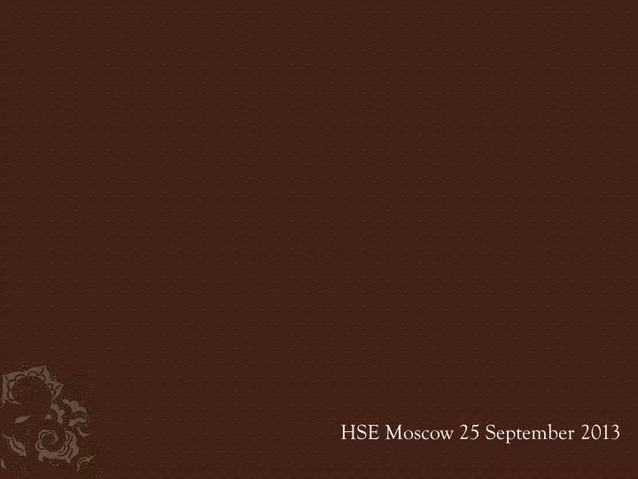 hse moscow 25 september 2013