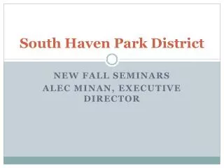 South Haven Park District