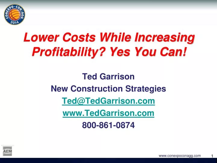 lower costs while increasing profitability yes you can