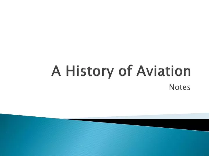 history of aviation powerpoint presentation