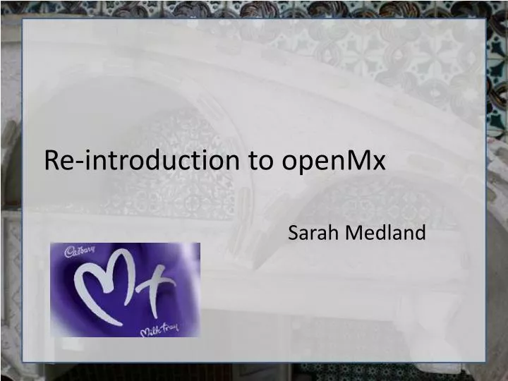 re introduction to openmx